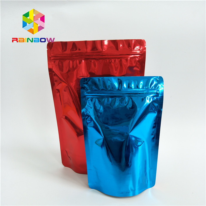 مواد غذایی درجه بندی شده سفارشی چاپ پایه تا کیسه های کاغذی بوی ضد زنگ آلومینیوم Ziplock