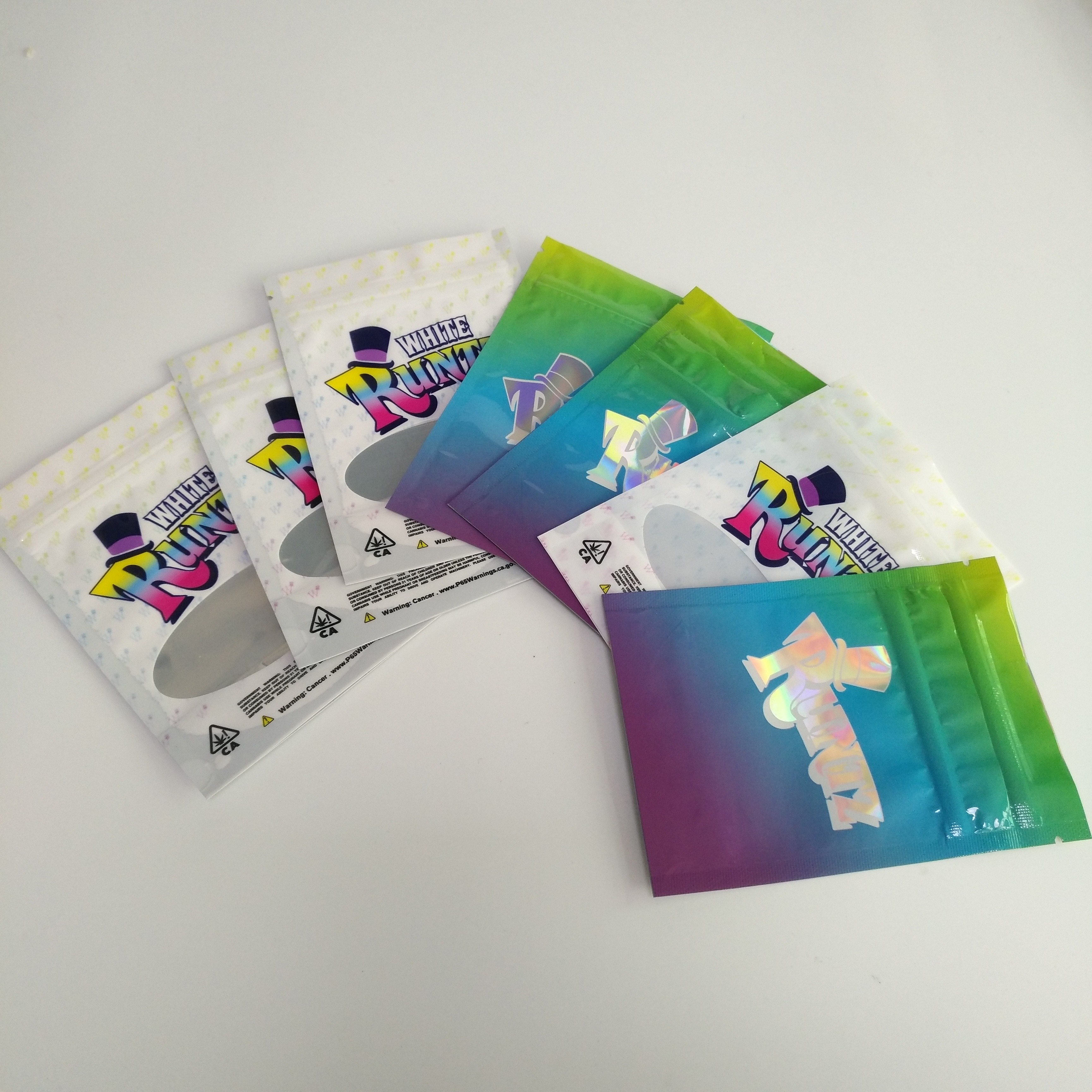 کیسه پلاستیکی مهر و موم شده Mylar Runtz سفارشی چاپ شده برای بسته بندی کاناپه کنفی