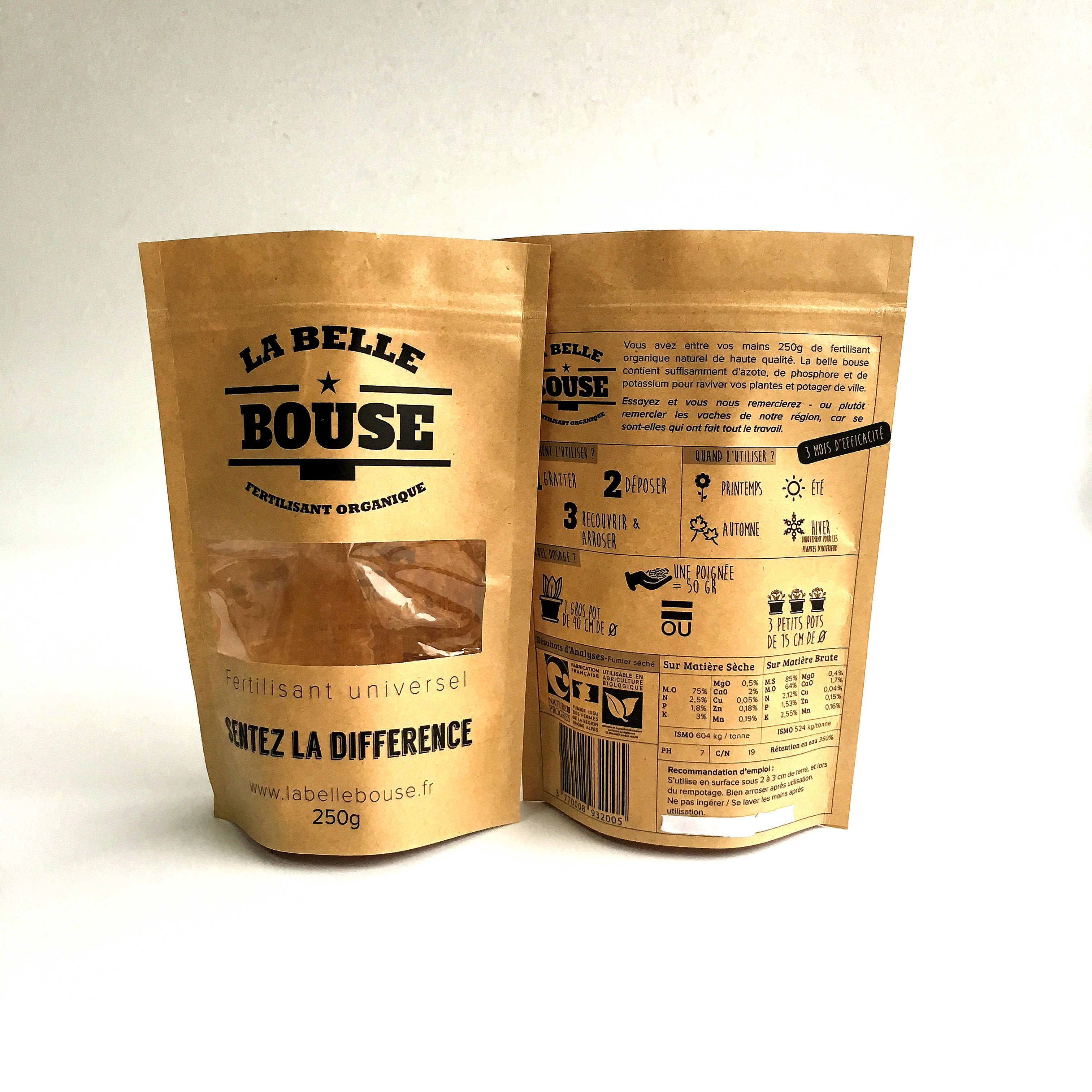 کیسه کاغذ سفارشی قابل بازیافت کیسه فیش طبیعی زیپ با پنجره