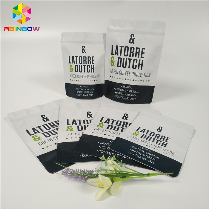 بسته بندی کیسه های آلومینیومی فویل Ziplock قابل انعطاف پذیر کیسه های قهوه ای چاپ گرسنگی