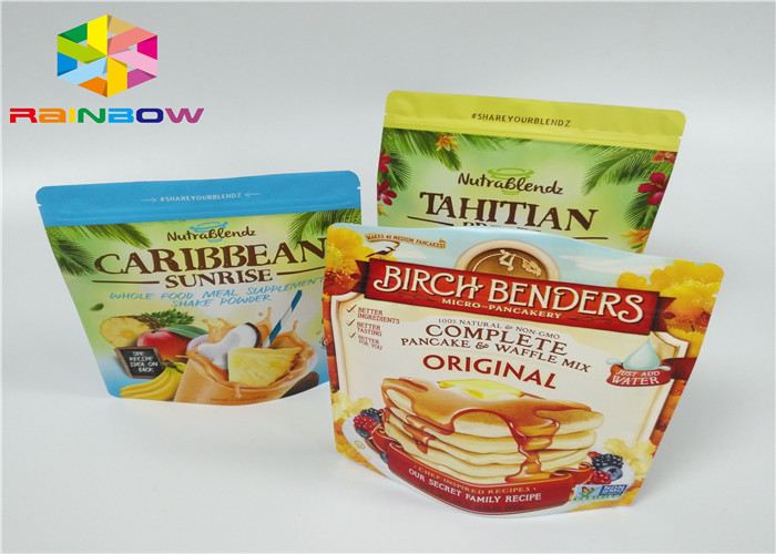 پودر پروتئین آب پنیر بسته بندی فویل آلومینیوم پودر پروتئین آب پنیر بسته بندی کیسه های Ziplock