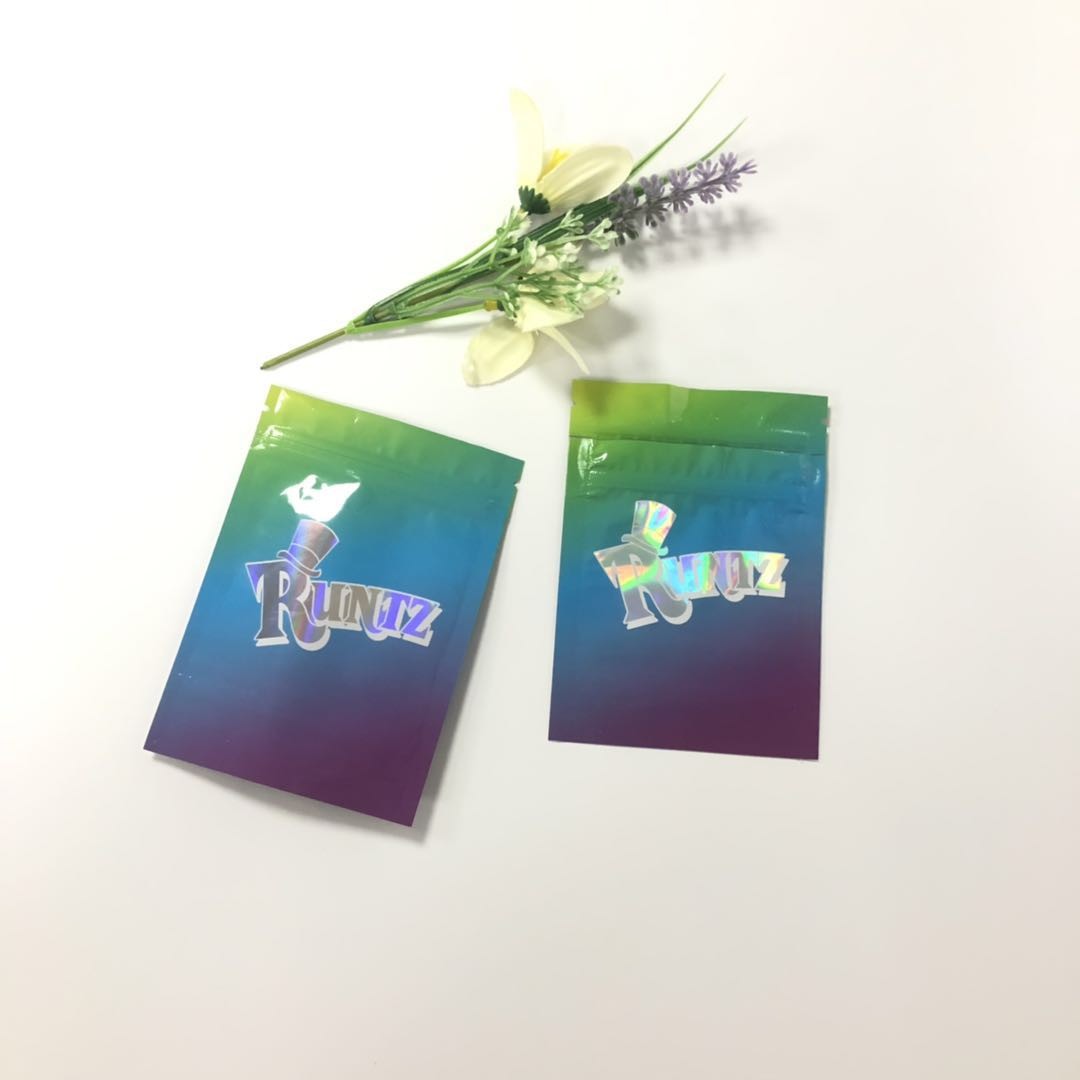 بطری ضد حجاری Runtz Zip Lock کیسه های پلاستیکی کودکان مقاوم در برابر کپسول / قرص