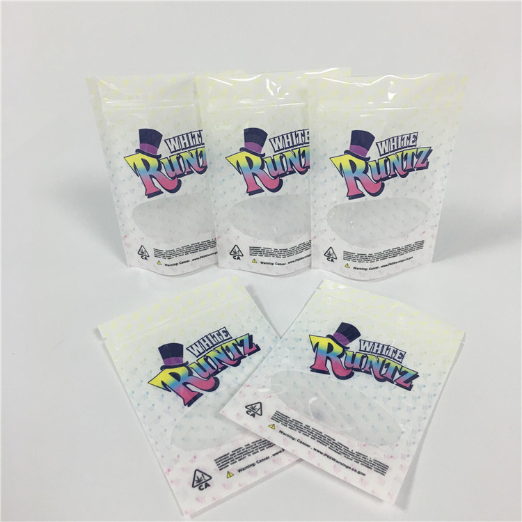 کیسه های علف های هرز رانتز سفید رونوشت بسته بندی کیسه های علف های هرز کیسه های Mylar Doypack