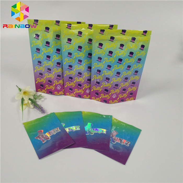 بسته بندی کیسه های بسته بندی فویل بویایی Runnz Bags Cookies / Pill / Application Gummy Bears