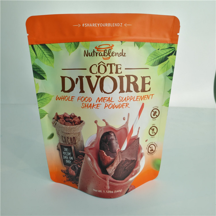 کیسه های بسته بندی پلاستیکی بسته بندی حرارتی بسته بندی کیسه های پودر قهوه لوبیا با Ziplock