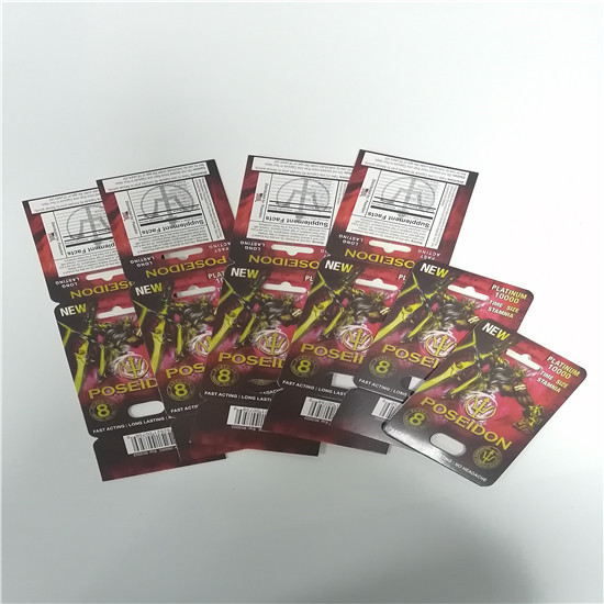 بسته بندی کپسول قدرت جنسی بسته بندی کارتهای تاول های 3D Poseidon for Panther / Mamba / Rhino V7 قرص