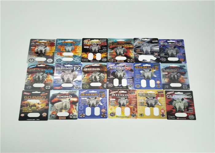 بسته بندی کارت قرص تقویت کننده Fire Rhino50K 3D Effect 3D Tablet for قرص های جنسی کپسول