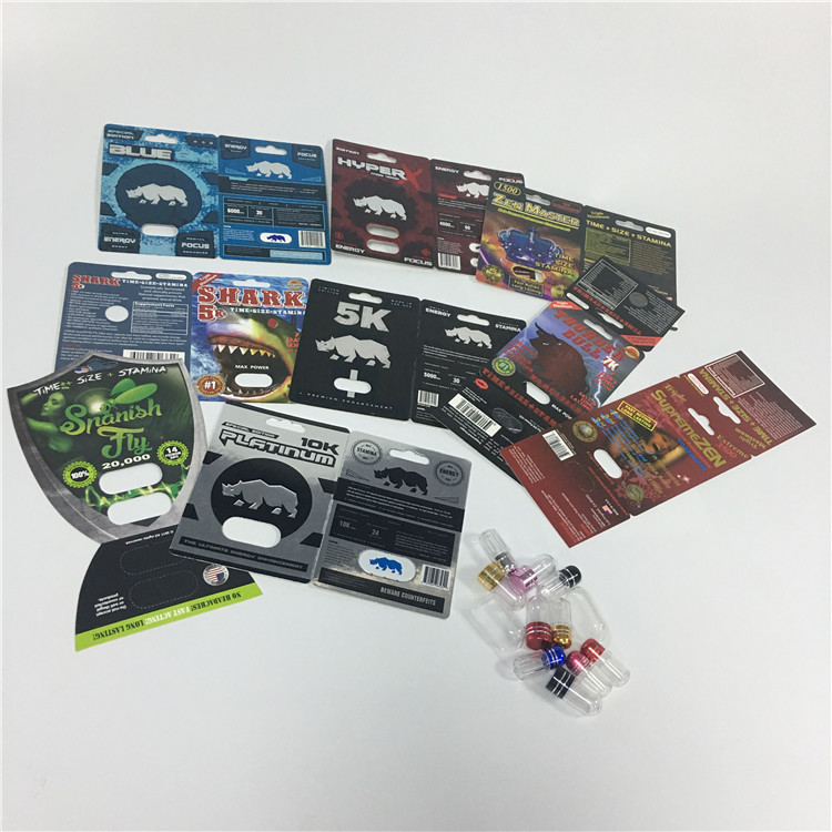 بسته بندی کارت تاول ابریشم چاپ بسته بندی داروهای تقویت کننده نر قرص های جنسی کرگدن آرم