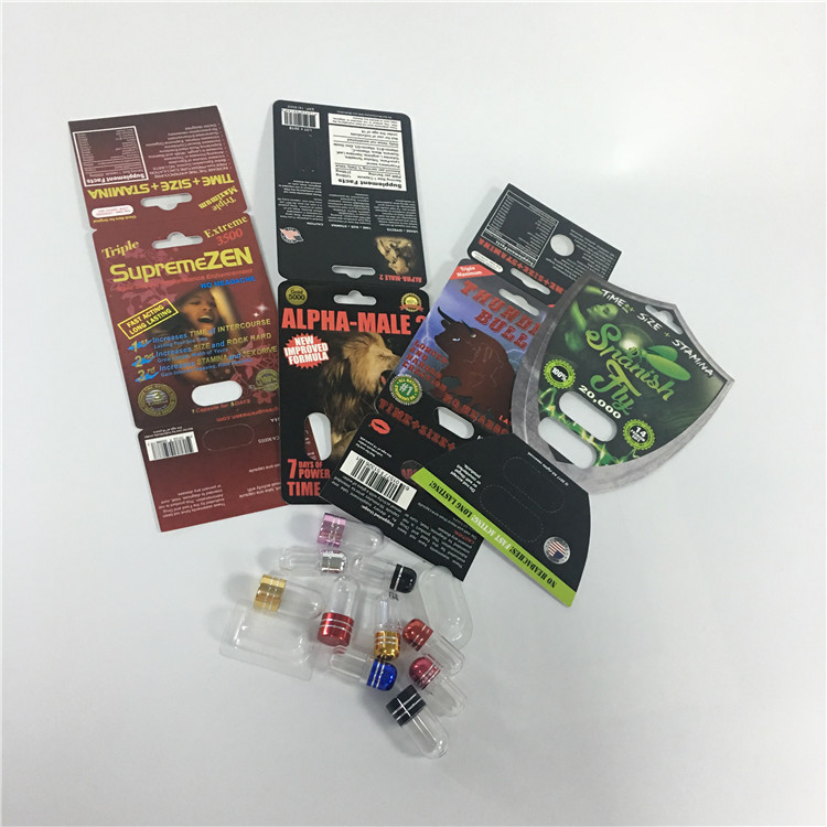 جعبه کارت کاغذ نمایشگر تاول ، بسته بندی قرص تقویت کننده مردانه Panther Rhino 25k