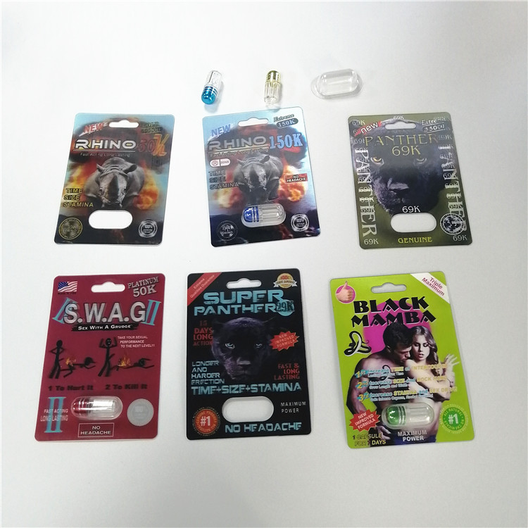 کپسول های بزرگ شدن آلت تناسلی رنو Rhino 69 بسته های پلاستیکی پلاستیک جنس گلدان شیشه ای