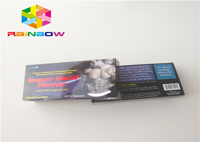 جعبه کاغذ بسته بندی بطری نوشیدنی تقویت کننده مرد با برچسب استیکر چسب