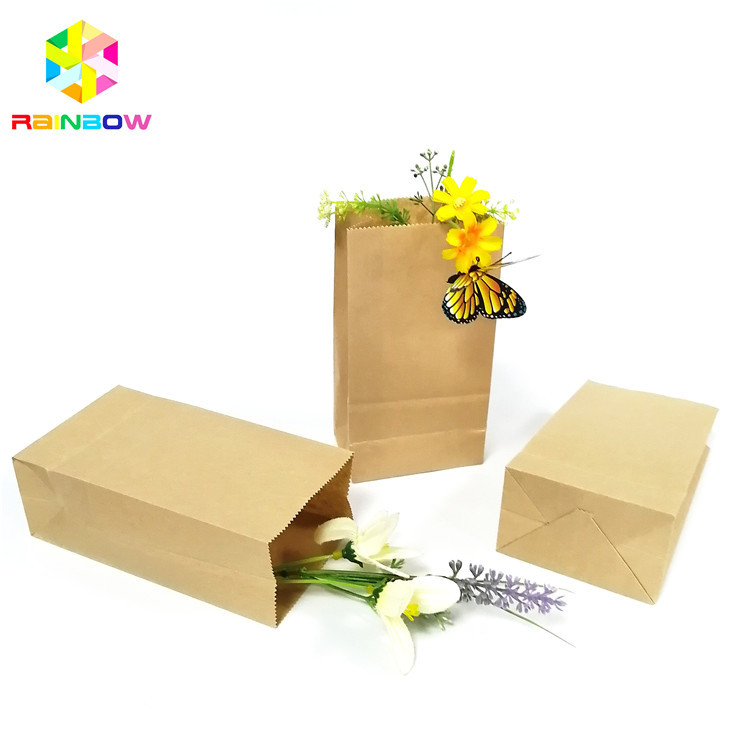 کیف مواد غذایی Kraft Paper Flat Bottom کیسه Bode Biodegradable بسته بندی اسنک اثبات