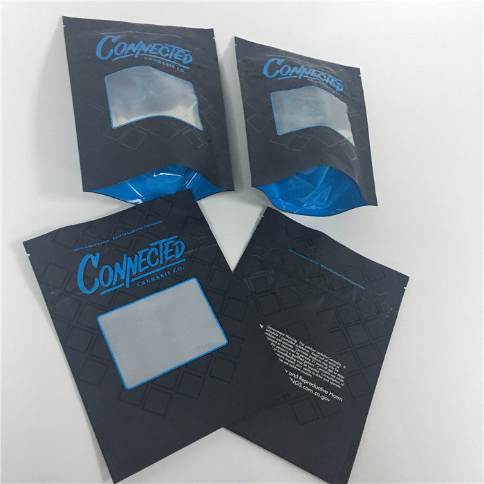 چاپ سفارشی کیسه های پلاستیکی قفل بسته شده 7 گرم بوی اثبات ایستاده فویل آلومینیومی روکش شده