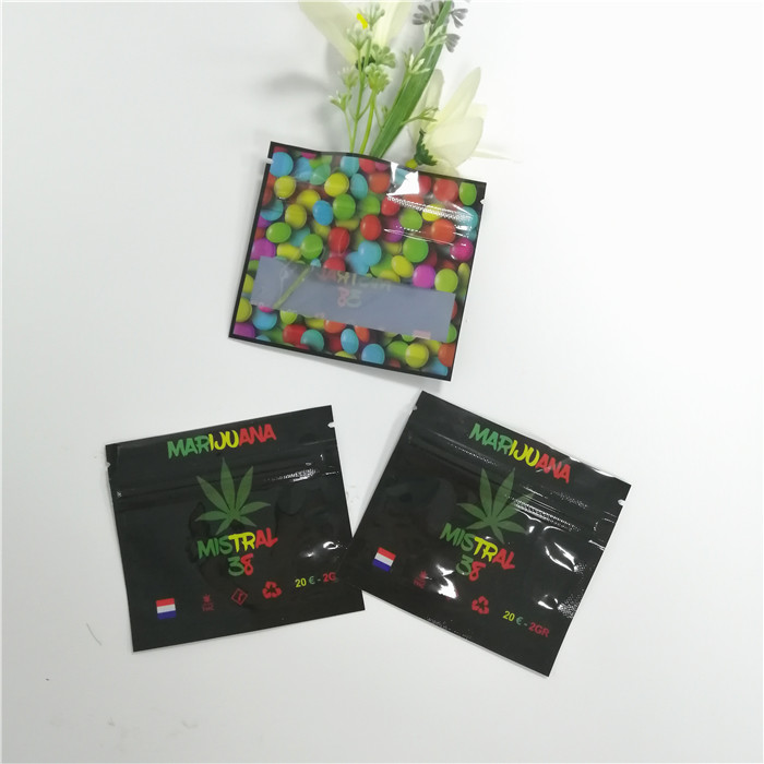 کیسه آب نبات سه طرفه شیرین CBD Mylar Ziplock کیسه های کم مصرف Moq سفارشی با دوام