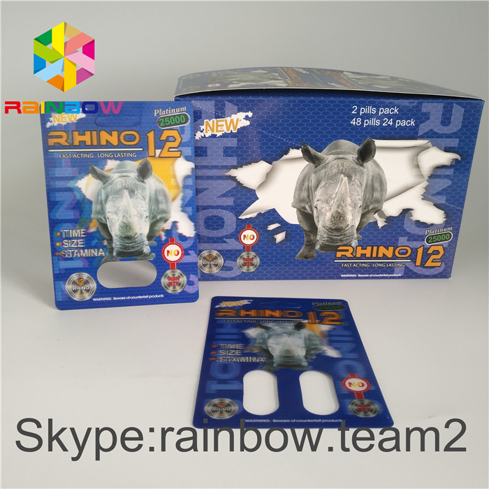 بسته های تاول تقویت کننده جنسی مردانه جعبه های نمایش کاغذ 350 گرم 400 گرم برای کپسول