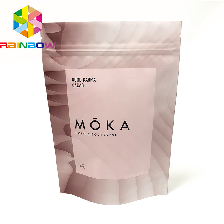 بسته بندی کیسه های پلاستیکی سبک ، کیسه ایستاده از درجه مواد غذایی برای اسکراب بدن Cbd