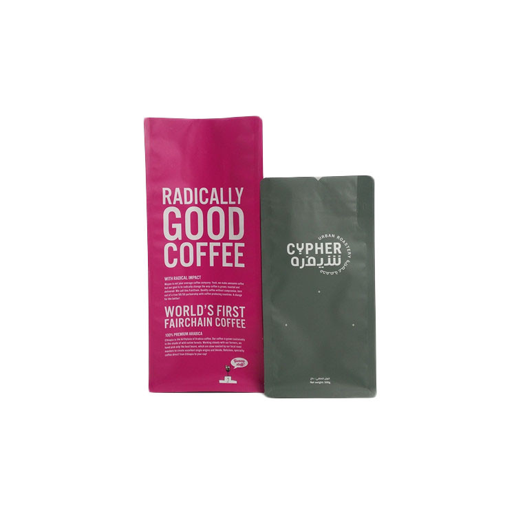 Custom Printed Heat Seal Tea Bags Resealable With One Way Degassing Valve