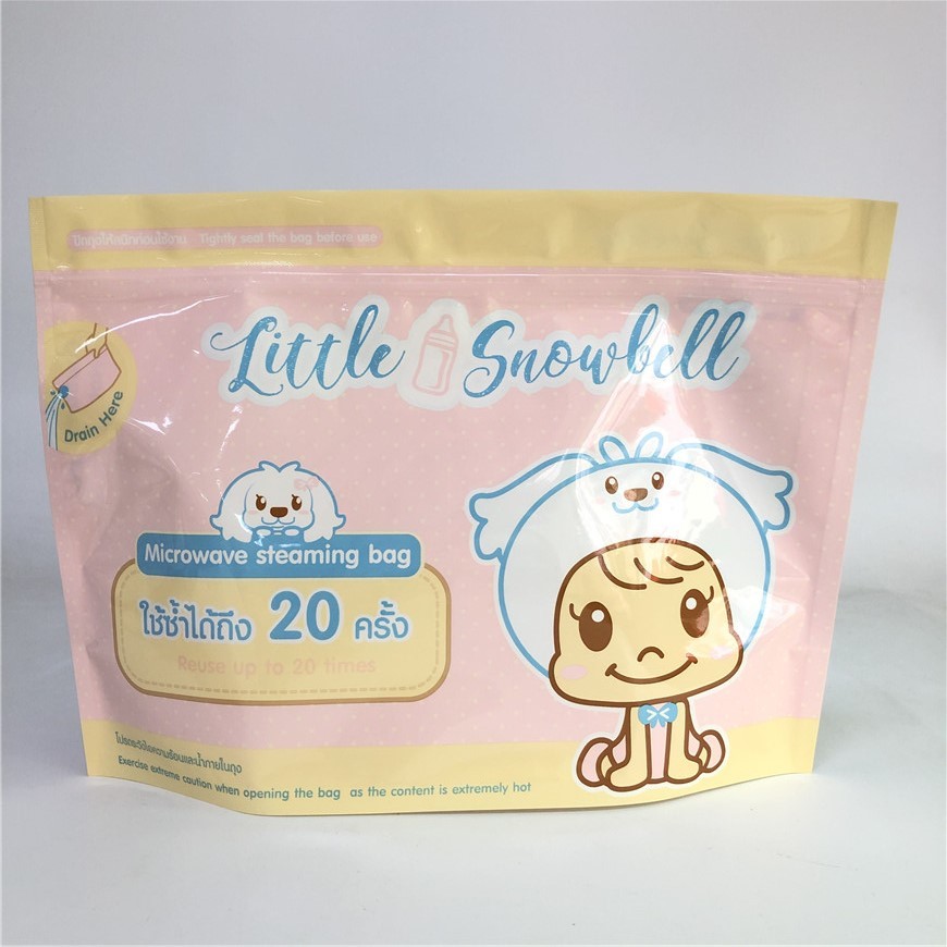 کیسه های مایکروویو زیپ ایستاده روی زیپ چاپ سفارشی زیست تخریب پذیر 120-180 ضخامت میکرو