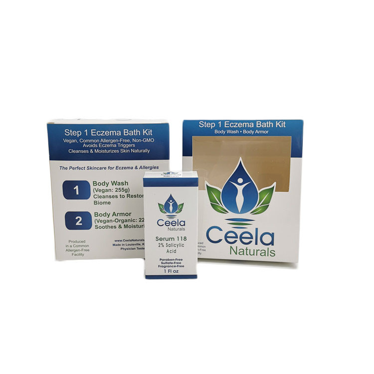 بسته بندی کاغذ کاغذ سفید و براق مقوا بسته بندی خرده فروشی برای مراقبت از پوست برنامه شستشوی بدن