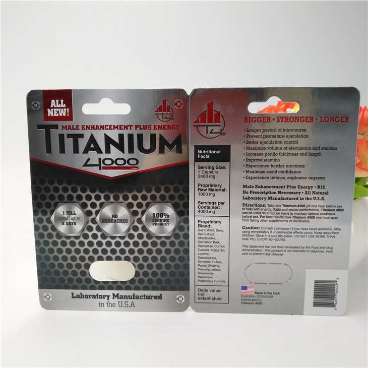 بسته بندی کارتهای تاول زده شده کارت قرص مردانه 12 میلی متر Cap Rhino Male