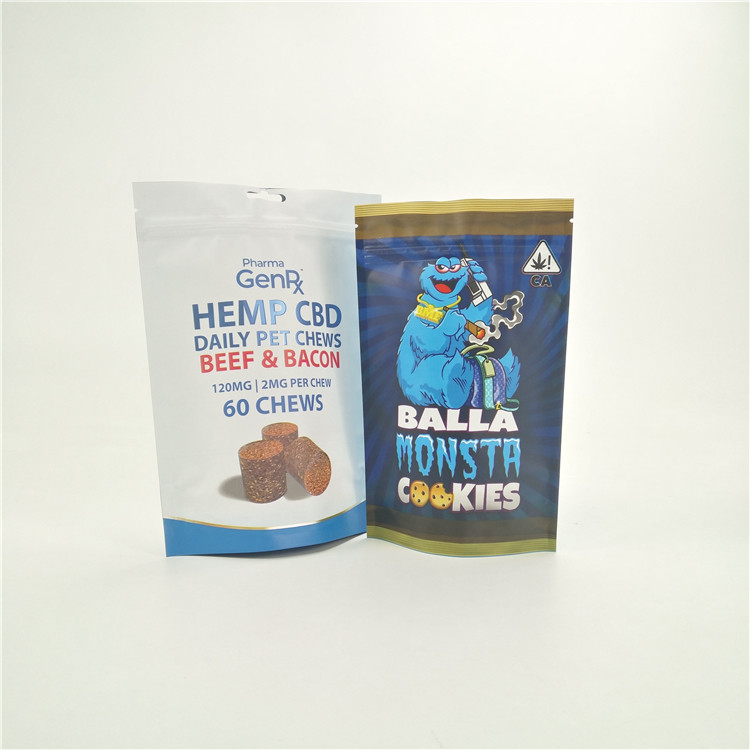 کیسه های ضد خلوص کودک سفارشی ضدعفونی علف های هرز CBD runtz جنگل کوکی ها ایستاده کیسه