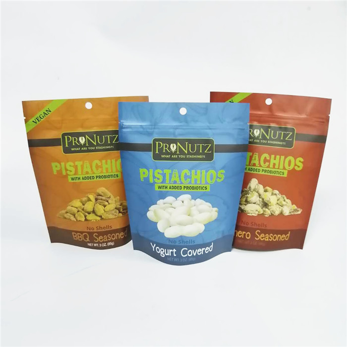 فویل آلومینیوم خلا lock قفل زیپ بسته بندی mylar ایستاده کیسه آجیل مواد غذایی بسته بندی کیسه های پلاستیکی