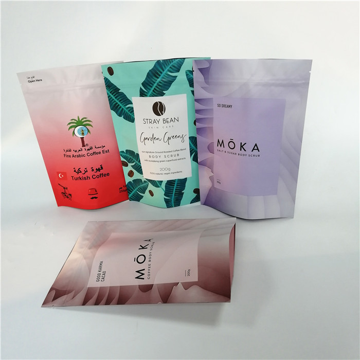 بایستید کیسه های فویل گاست بسته بندی کیسه های قهوه آسیاب ضد آب با شیر