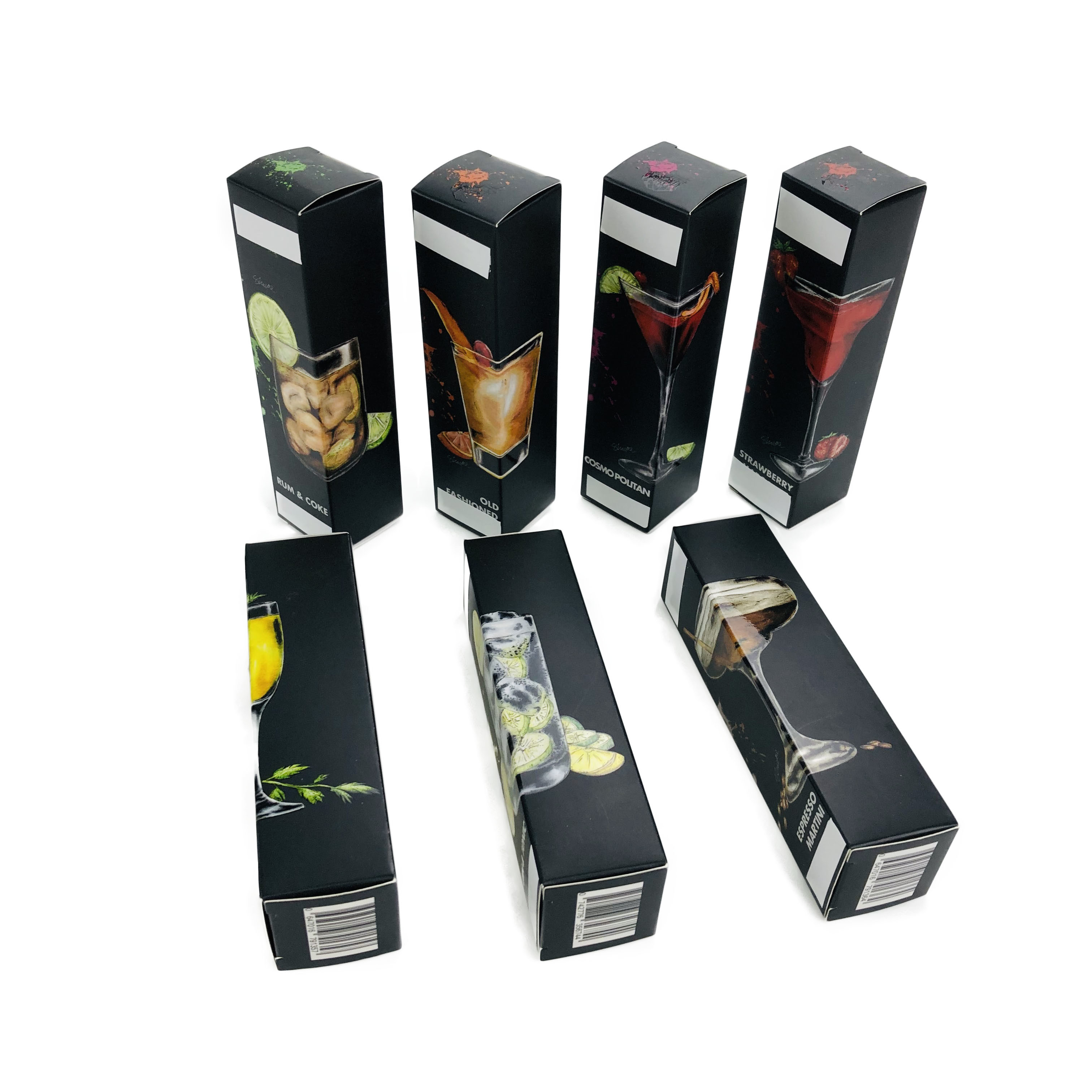 جعبه کاغذی سبک مات و بسته بندی تاشو جعبه تاشو رنگ CMYK برای نوشیدنی ها