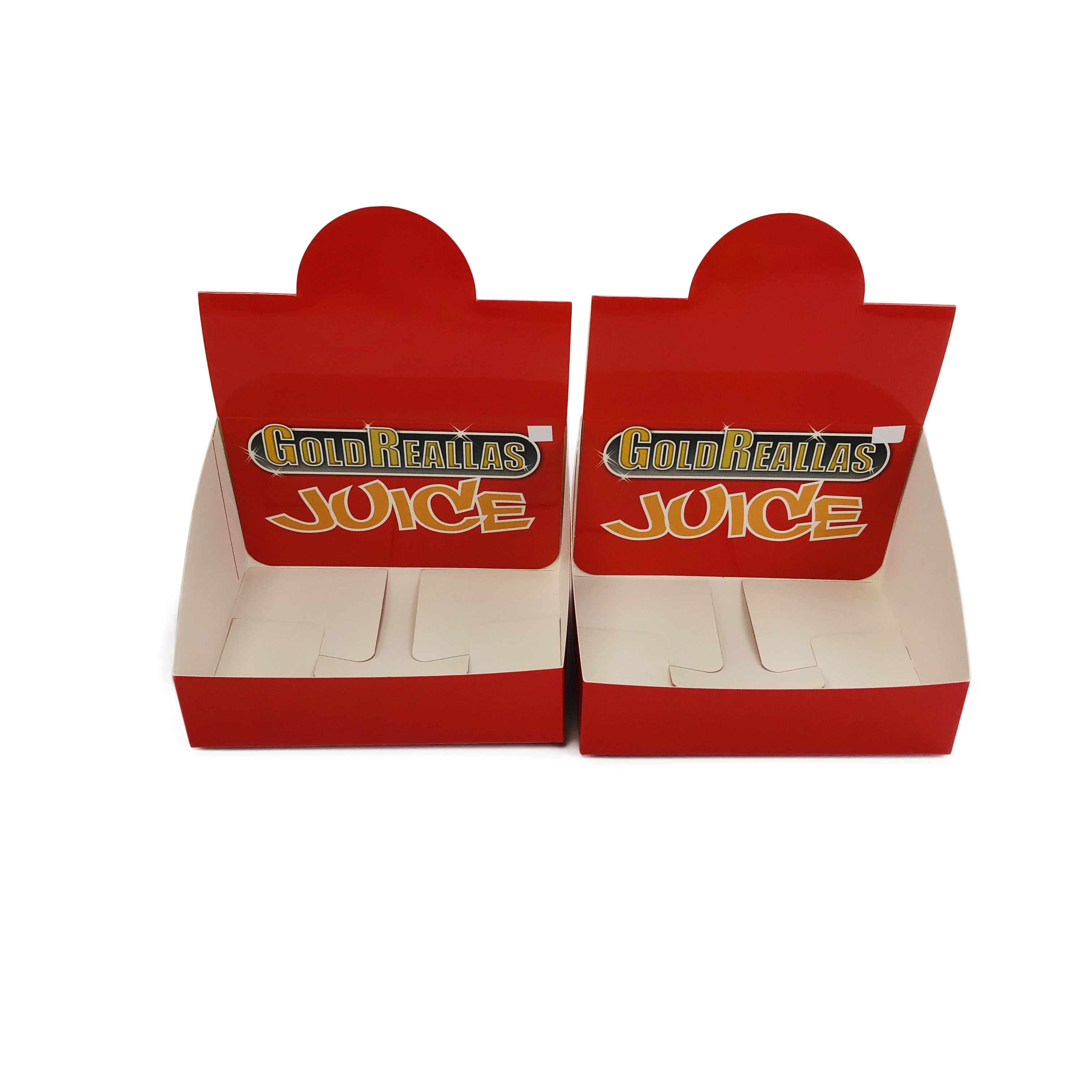 بسته بندی جعبه صفحه نمایش کاغذ مقوا CMYK رنگ برای بسته بندی کیسه های نمایش بطری های براق