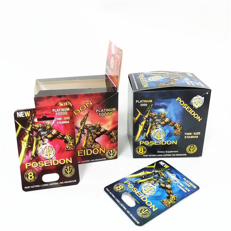 کارت Rhino Blister Card مردان مکمل های جنسی قرص های جنسی بسته بندی ظرف قرص کپسول قرص تقویت کننده مرد