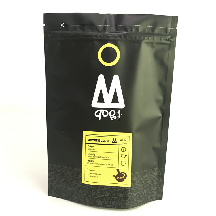 کیسه های ایستاده فویل آلومینیومی مات چاپ سفارشی با کیف های Mylar زیپ دار