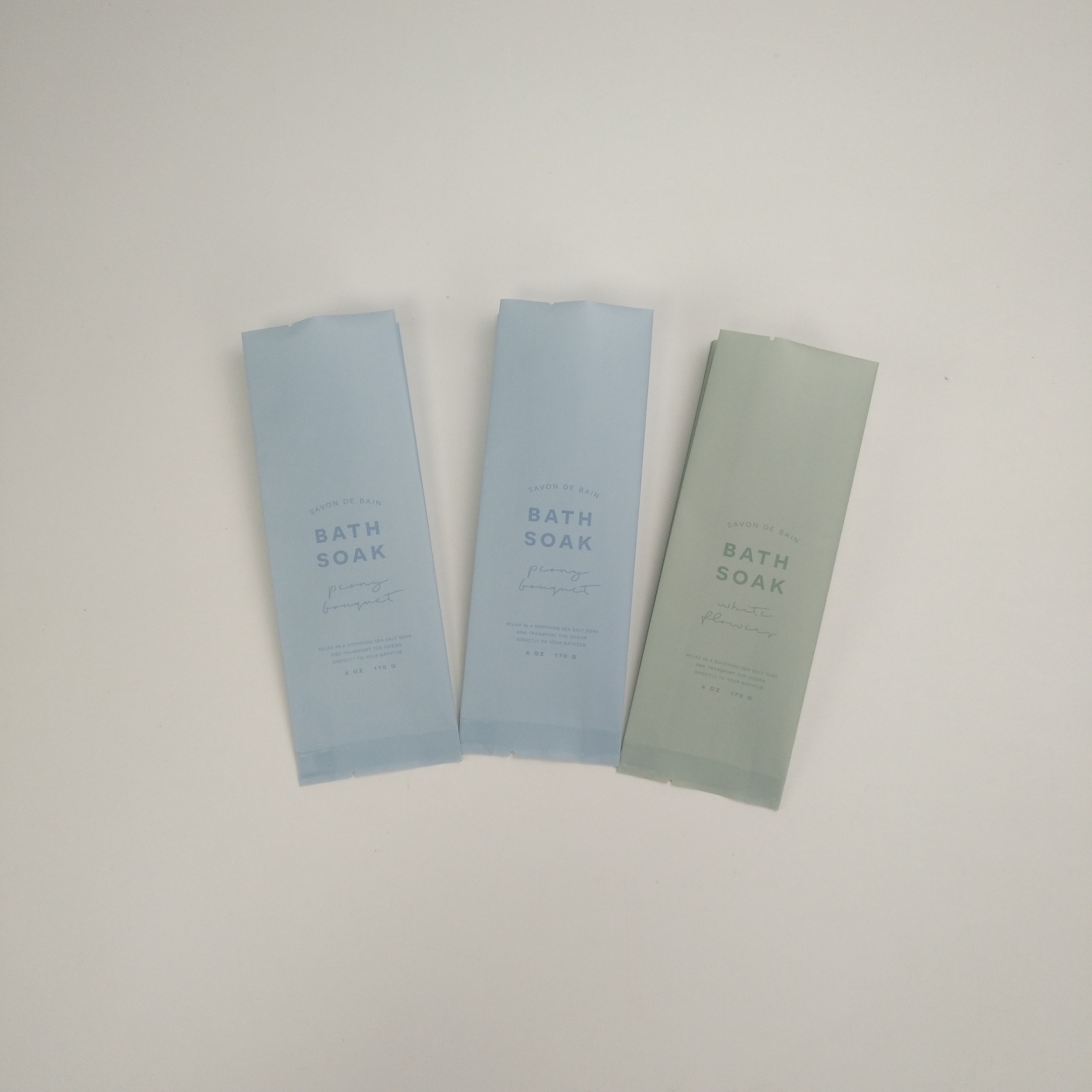 کیسه های بسته بندی نمکی حمام مات 6oz سفارشی 170 گرم کیف های بسته بندی بمب حمام با آرم سفارشی