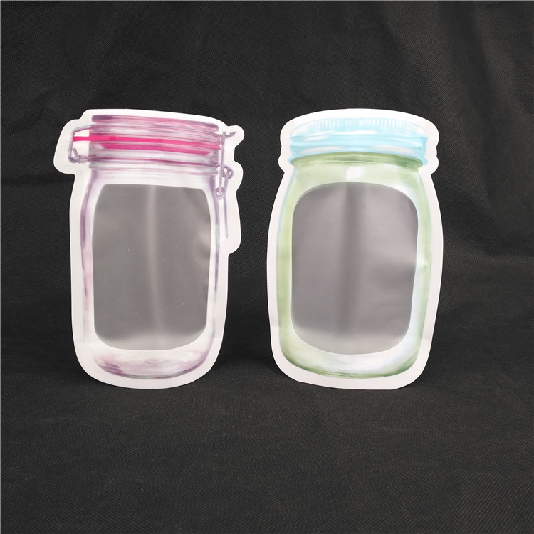 چاپ شکل ویژه آرم درجه مواد غذایی شیر شیر ژله مایع ایستاده بطری شکل بشکه