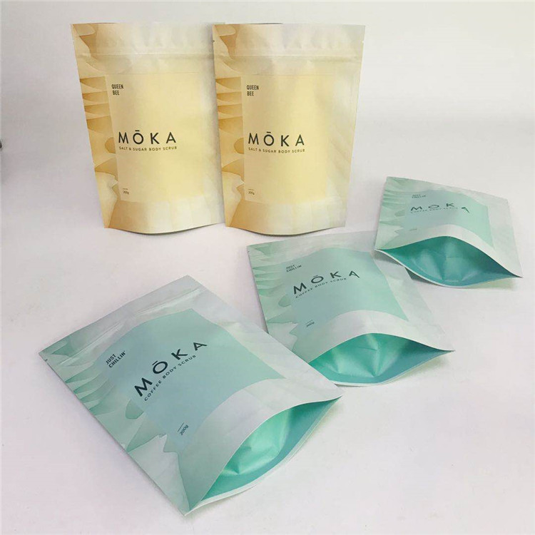 کیسه های بسته بندی بدن اسکراب کیسه های بسته بندی نمک حمام فویل آلومینیومی مات چاپ دیجیتال