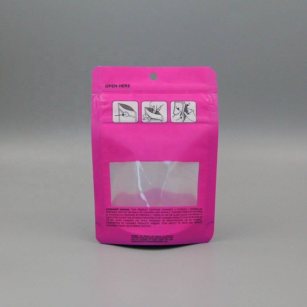 Triple Zipper CBD Candy Mylar Ziplock Pouch 200mic