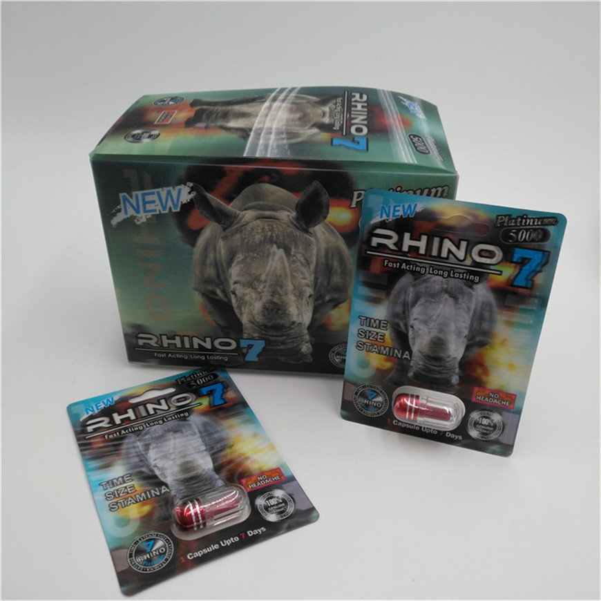 کارت ویزیت قرص جنسی Rhino کارت بسته بندی کارت 3D فروش جدید جعبه قرص جنسی Rhino 30000 موجود است