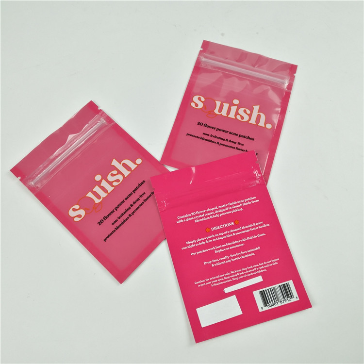 مینی مقدار پاک کردن نخ دندان جلو آویزان کیسه های پلاستیکی سوراخ دار فویل آلومینیوم چاپ دیجیتال بسته بندی کیف قفل زیپ چاپ