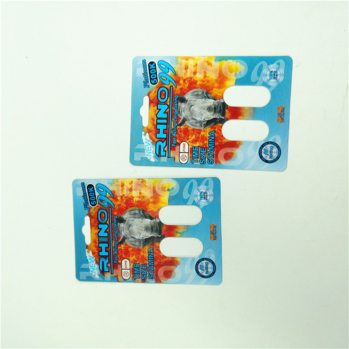 بسته بندی کارت Rhino Blister Card 350 گرم وایت کپسول تقویت کننده مرد