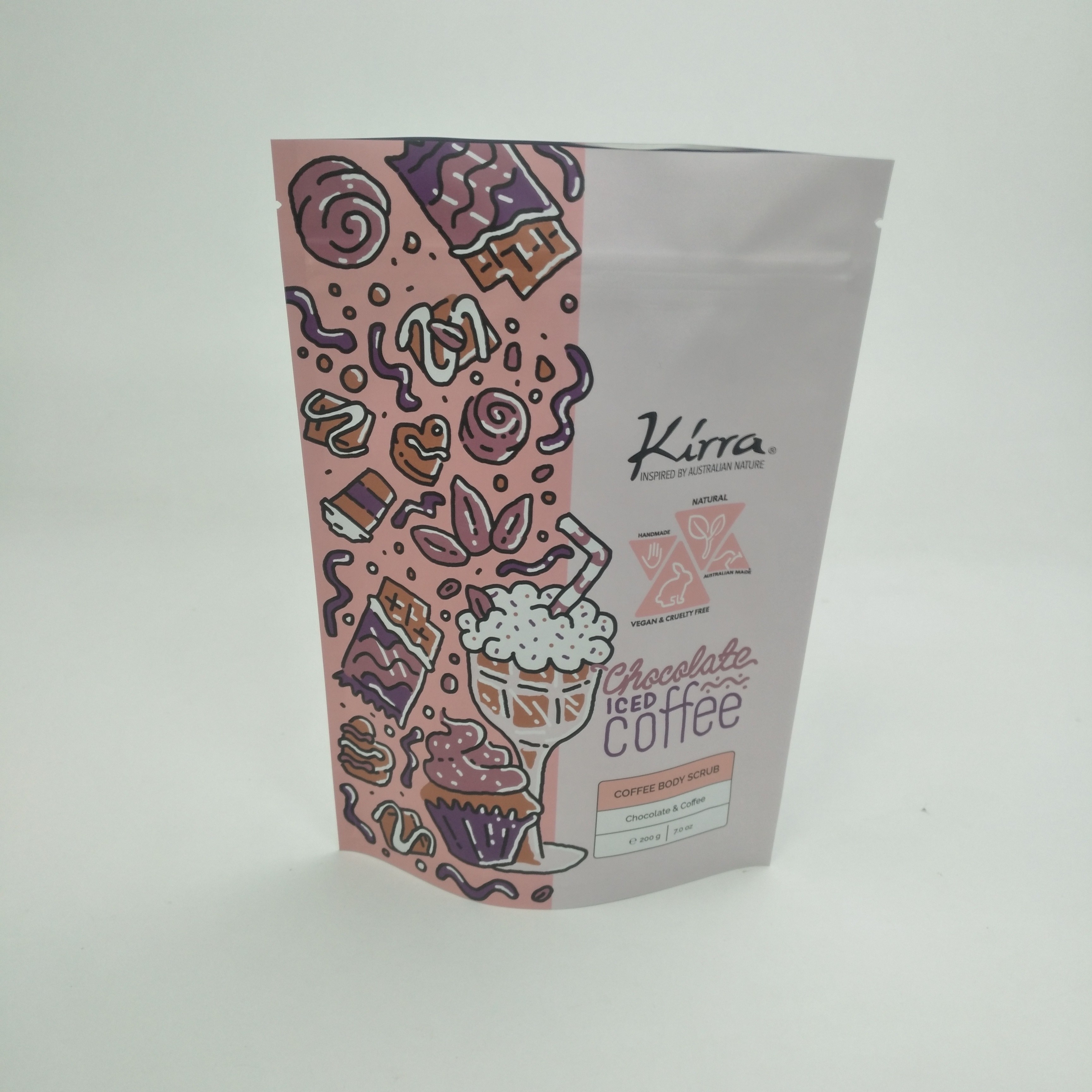 Bolsa Matt Film MOPP VMPET کیسه ایستاده قابل تحقیق برای دانه بسته بندی لوبیا