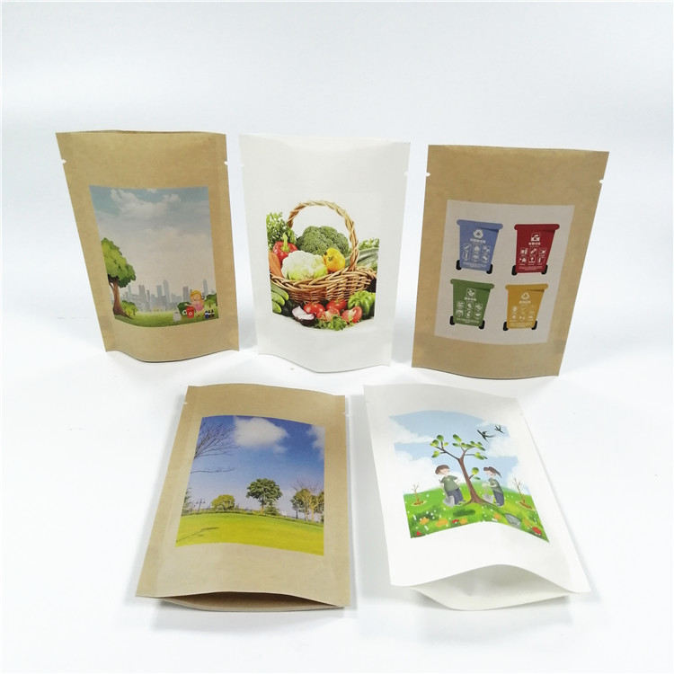 Kraft Paper MOPP VMPET ایستاده کیف های زیپلاک 18x26 سانتی متر