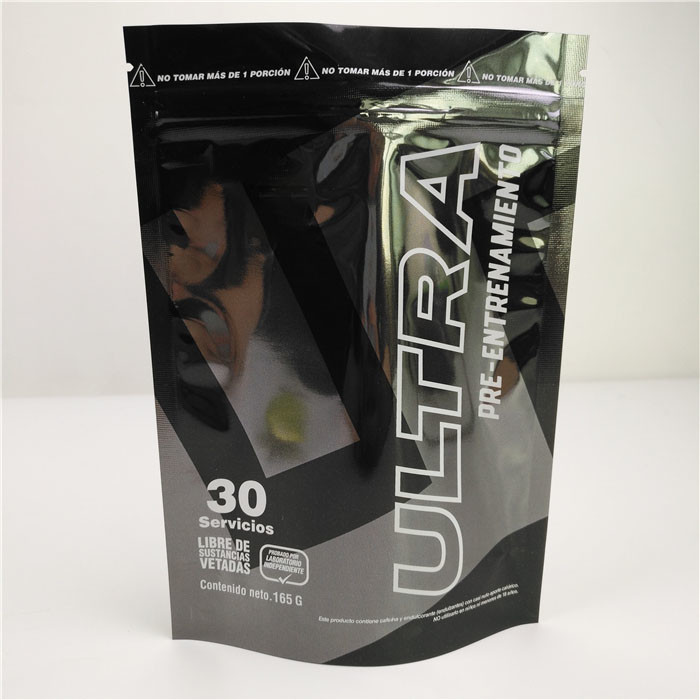 آرم سفارشی کیسه ایستاده پلاستیکی آلومینیوم براق آلومینیوم براق