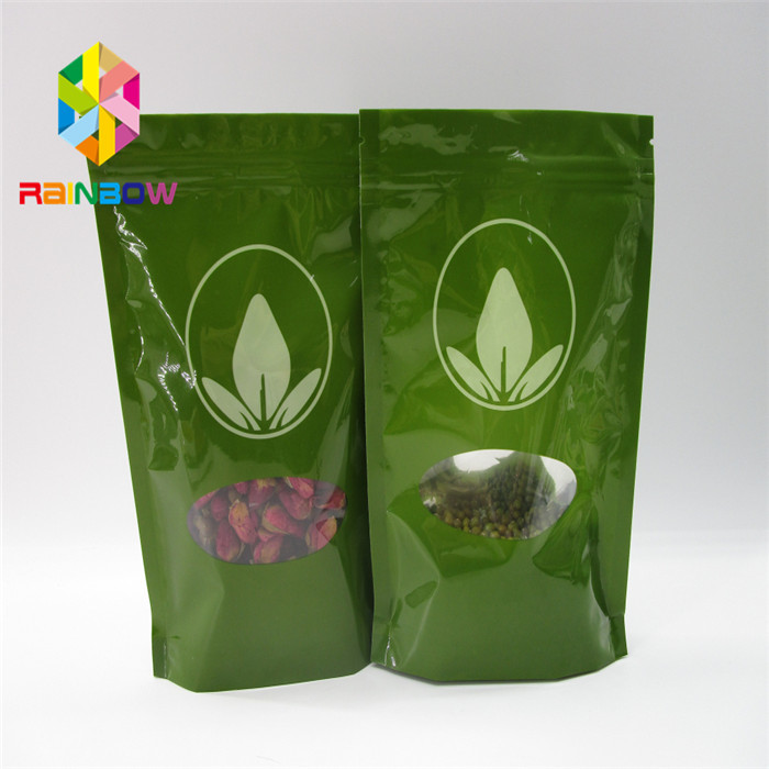 کیسه های ایستاده فویل آلومینیومی پلاستیکی Ziplock پلاستیکی با پنجره