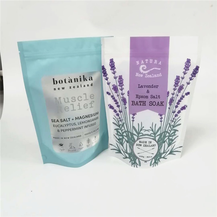 کیسه های پلاستیکی نمک دریای اقیانوس بسته بندی شده خود آرم سفارشی قابل تحقیق