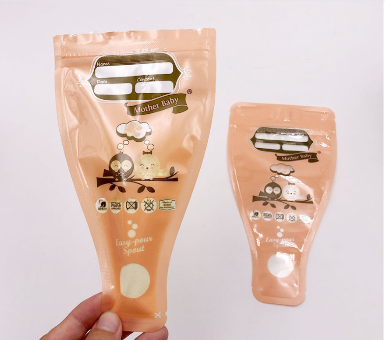 کیسه های نگهداری شیر مادر شیر فریز شده قبل از استریل 8 اونس دو زیپ بسته شده