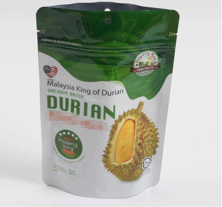 کیسه بسته بندی مواد غذایی ایستاده با ظرفیت 120 میکروفن با زیپ