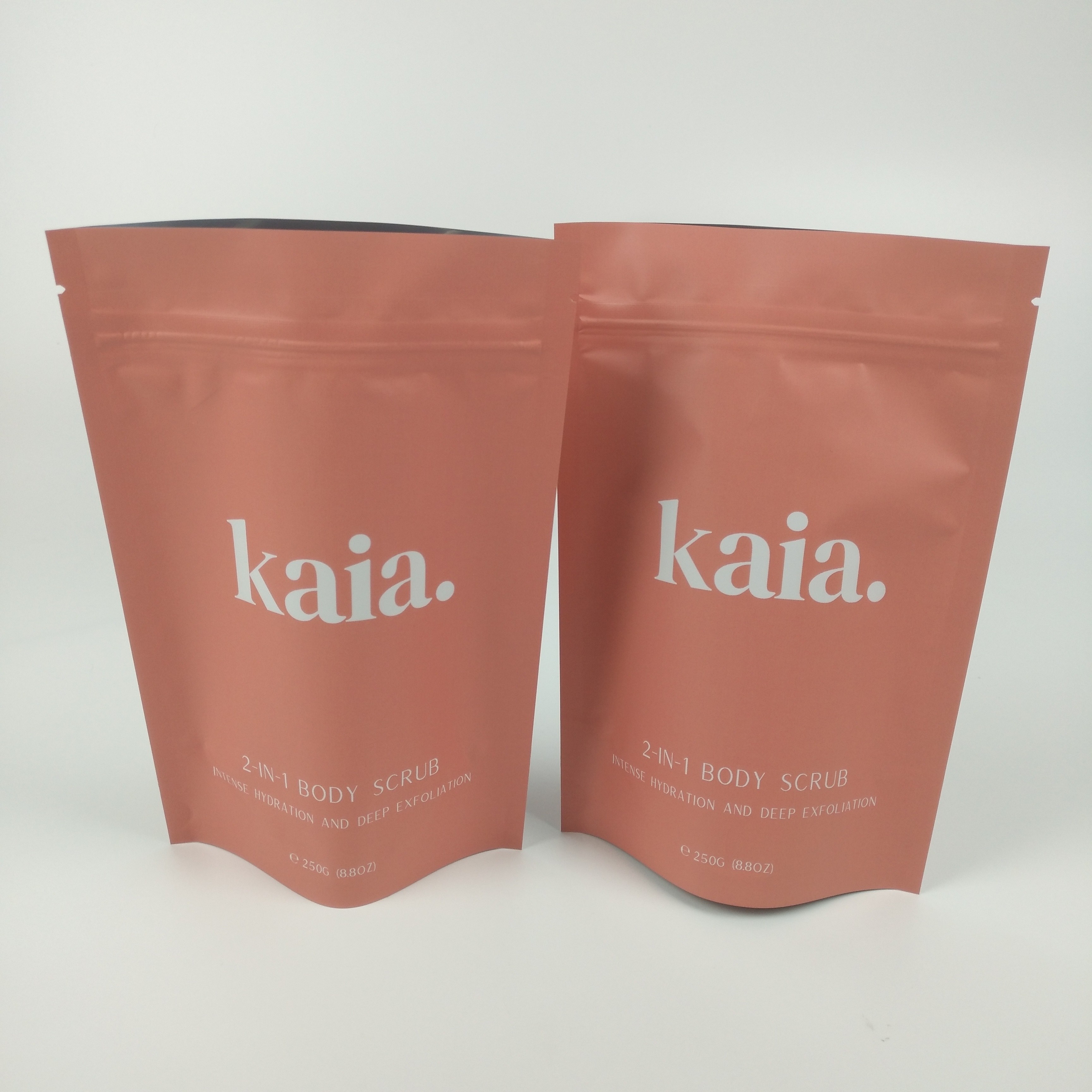 لوازم آرایشی و بهداشتی پلاستیکی ایستاده کیسه مانع زیپ مات که قابل بازسازی است