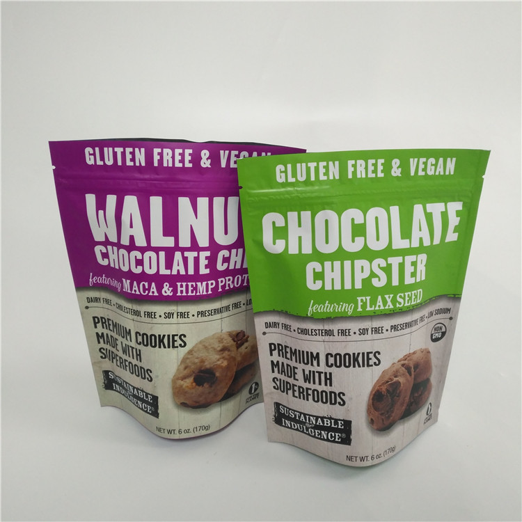 شیرینی های آب نبات کیف های ایستاده چاپ دیجیتال پلاستیکی سفارشی با بالای زیپ