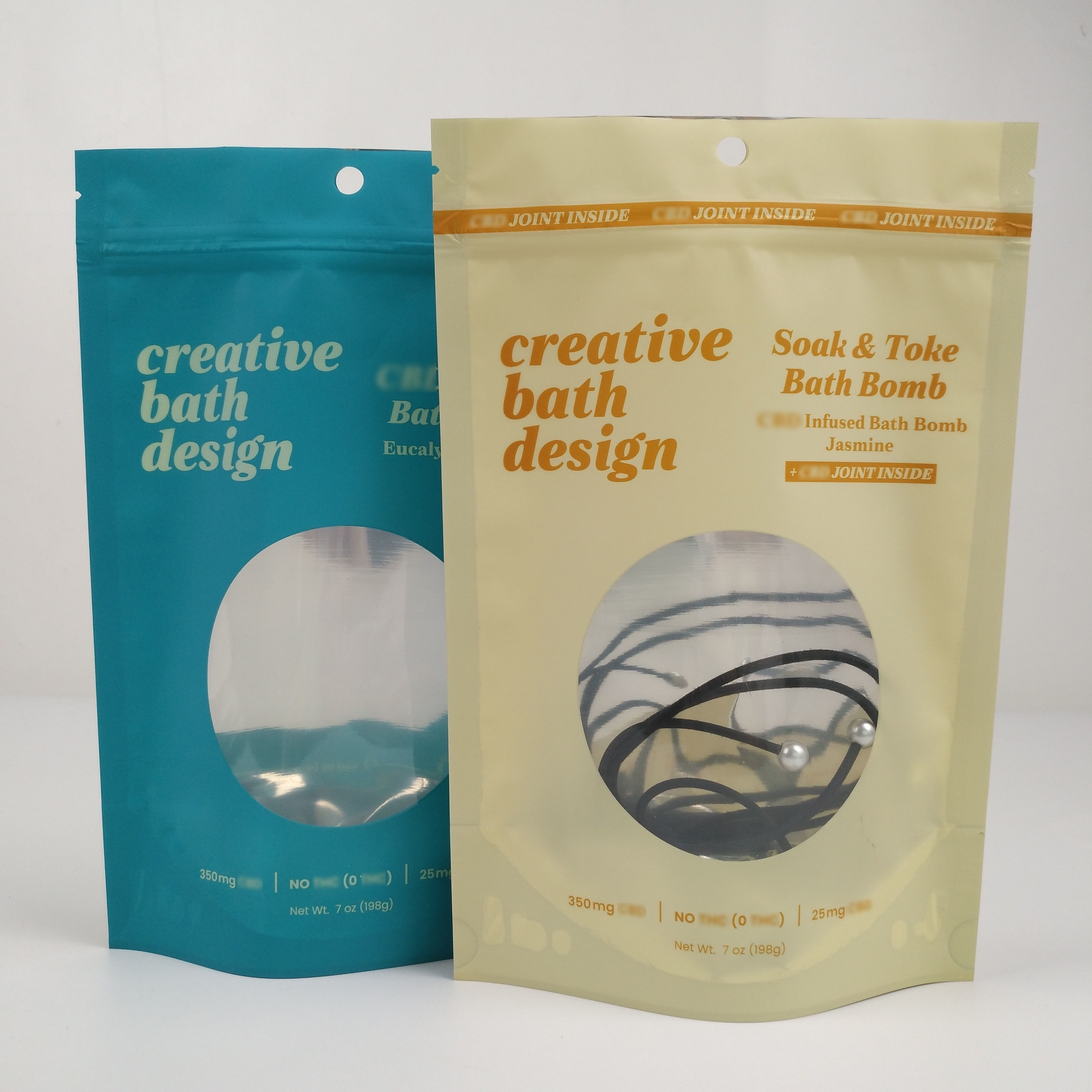 پاکت های قفل زیپ فویل آلومینیومی مایلر مینار پنجره ایستاده