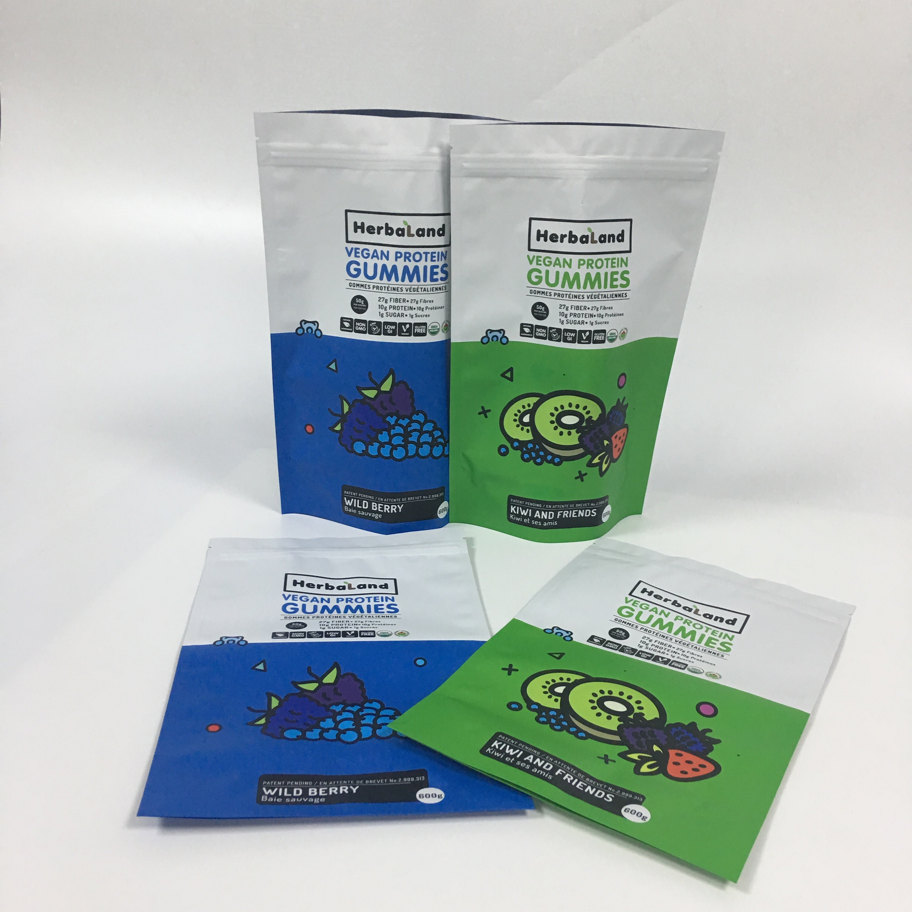 عمده فروشی بسته بندی فویل آلومینیومی ضد بوی مات ایستاده کیسه های پلاستیکی خوراکی Mylar