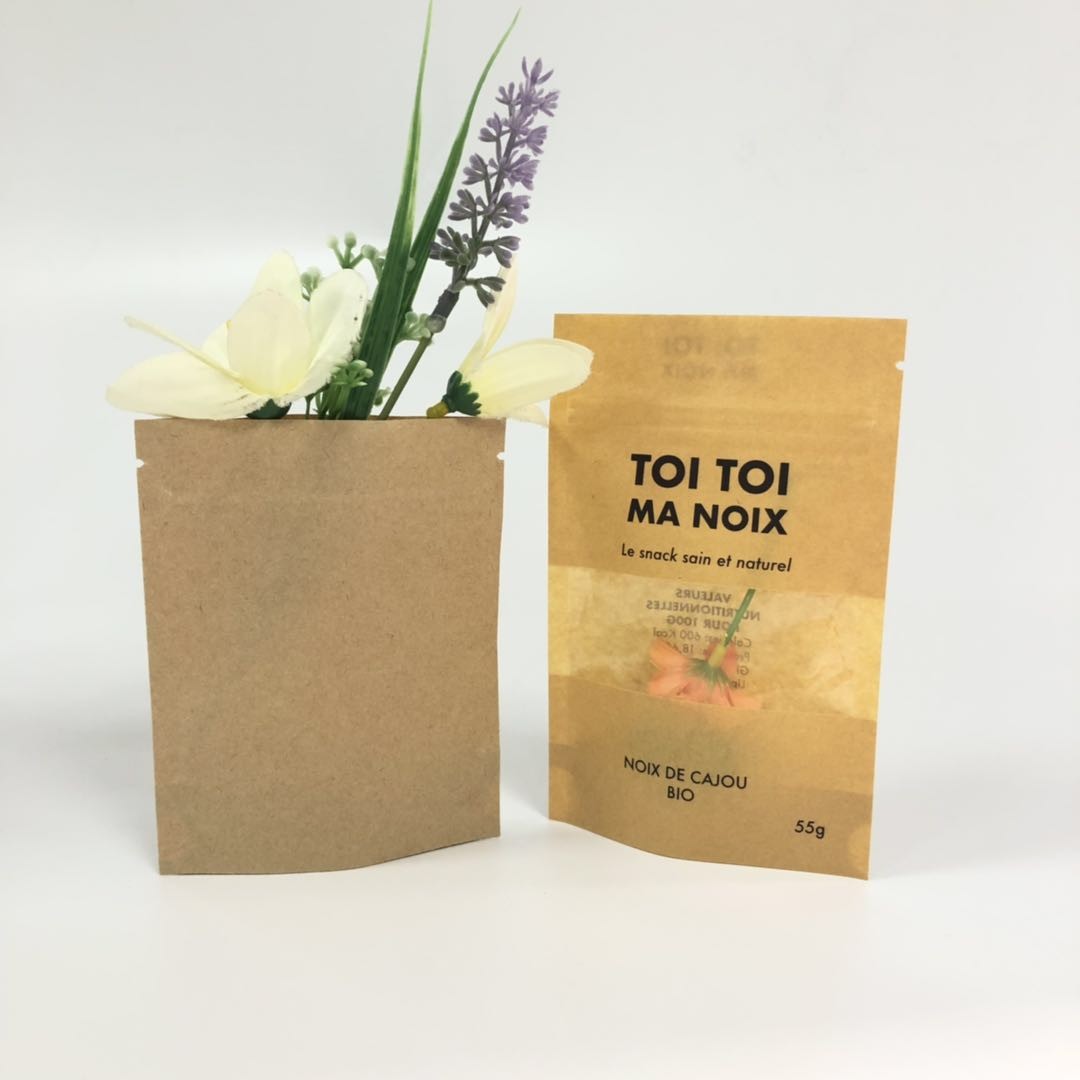 کیسه مهر و موم شده سه طرفه CMYK 150mic PET SGS برای پودر چای قابل بازیافت